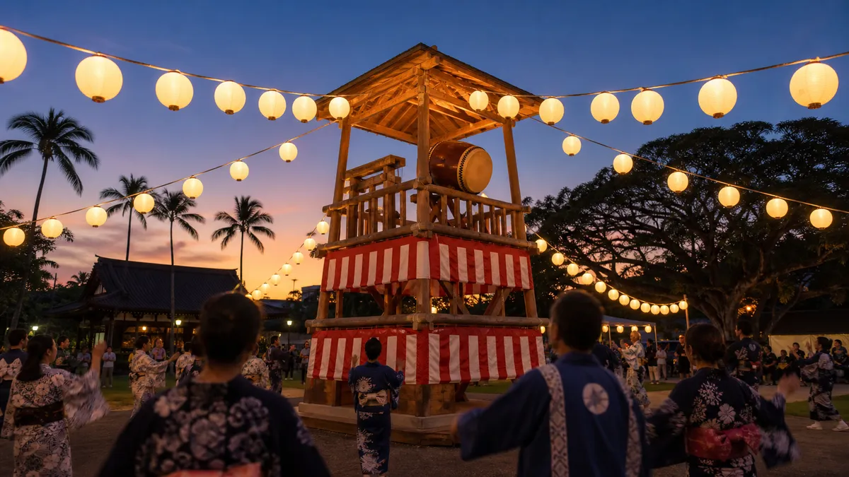 ハワイ・オアフの盆踊り(ボンダンス)2026年日程 ― 6月から10月3日まで週末ごとに、8月8日の週末は3か所で