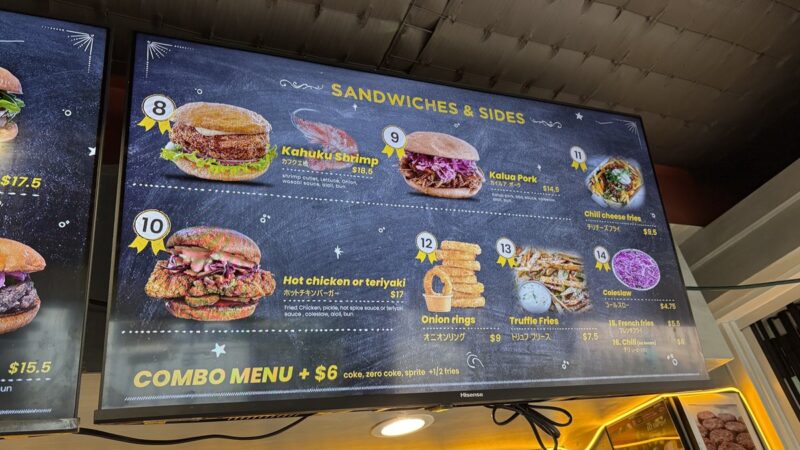 HI BURGERのメニュー1